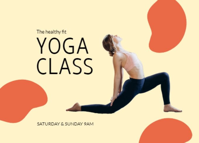 Créer une affiche de cours de yoga avec un fond transparent
